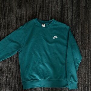 Nike Men's Turquoise Crewneck Sweater